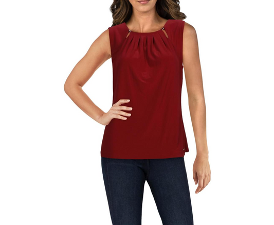 TOMMY HILFIGER Women's Red Blouse Top