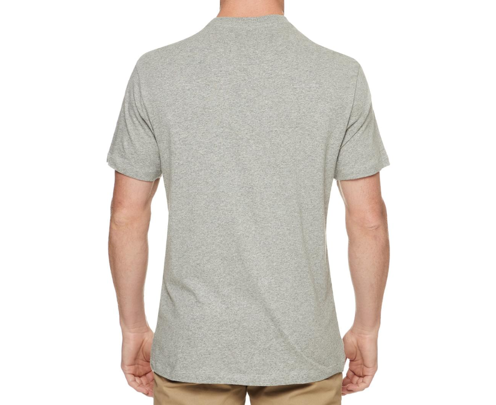 BEN SHERMAN Men's House Check Flag Graphic T-Shirt in Oxford Marle Grey