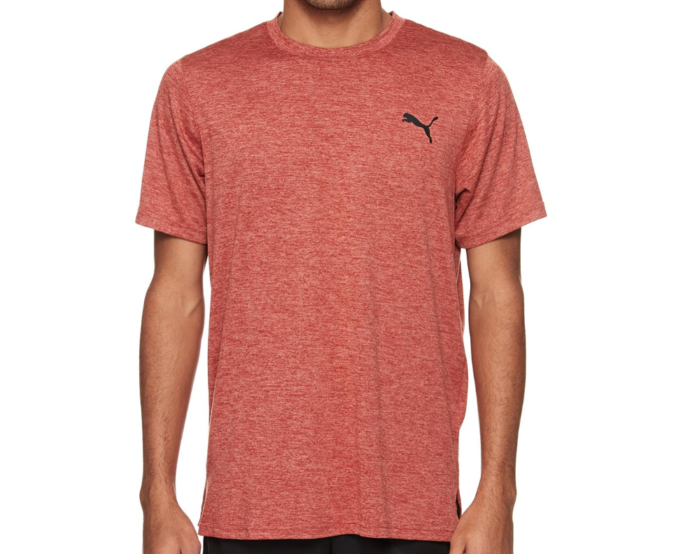 PUMA Men's Chili Red Heather Training T-Shirt