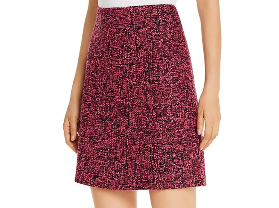 HUGO BOSS Women's Tweed Skirt in Pink Combo