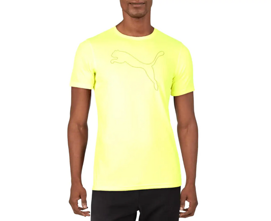 PUMA Men's Athletic Apparel Performance Cat in Yellow Alert