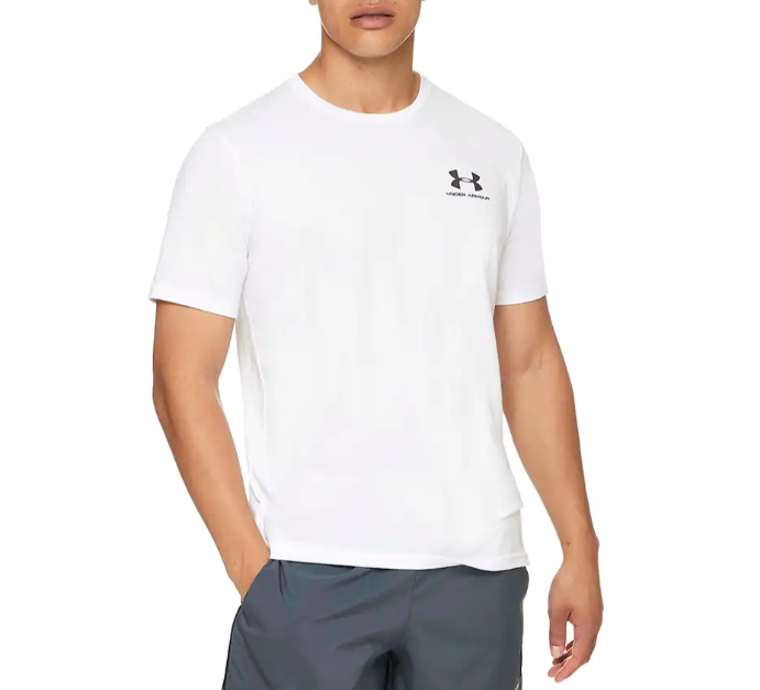 UNDER ARMOUR Men's White Sportstyle Left Chest Graphic T-Shirt