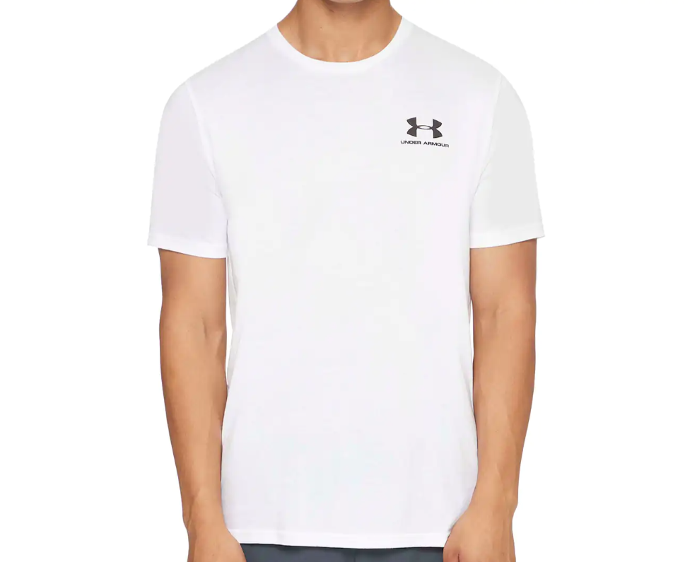 UNDER ARMOUR Men's White Sportstyle Left Chest Graphic T-Shirt