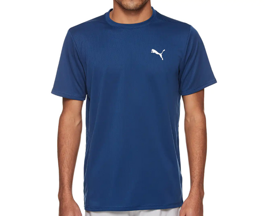 PUMA Men's Blue Run Favourite Short Sleeve T-Shirt