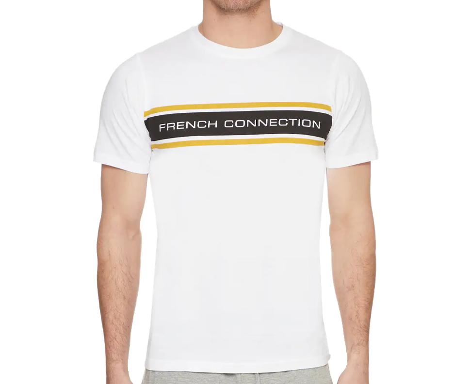 SALE／71%OFF】 French Connection Women's Short Sleeve Crew Neck Graphic  T-Shirt, Whit