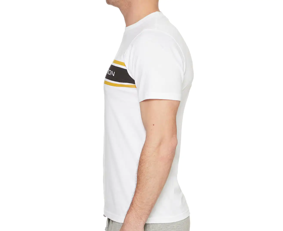 FRENCH CONNECTION Men's White Logo Graphic T-Shirt