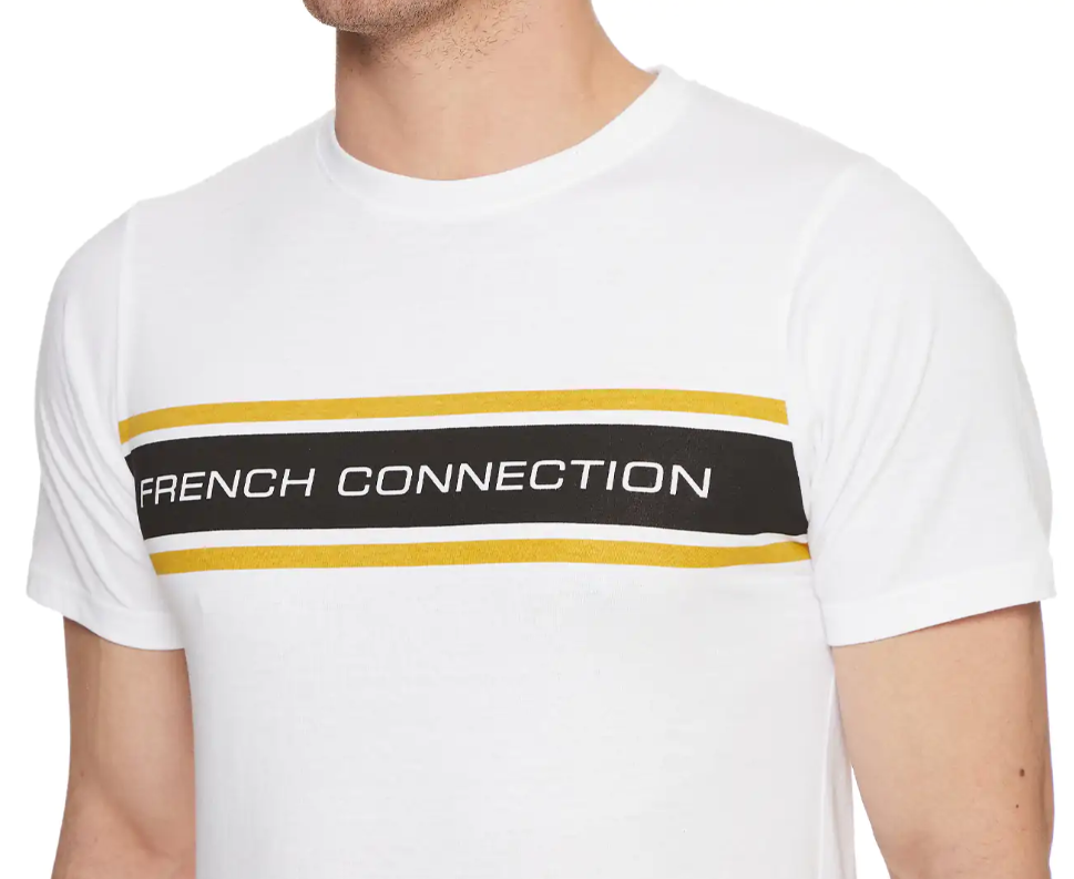 SALE／71%OFF】 French Connection Women's Short Sleeve Crew Neck Graphic  T-Shirt, Whit