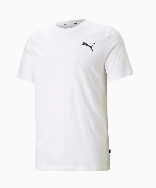 PUMA Men's Essentials Small Logo T-Shirt in White