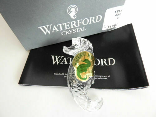 WATERFORD Crystal Seahorse Brooch Pin