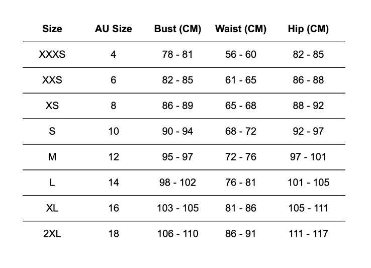 Armani exchange dress size 2025 chart